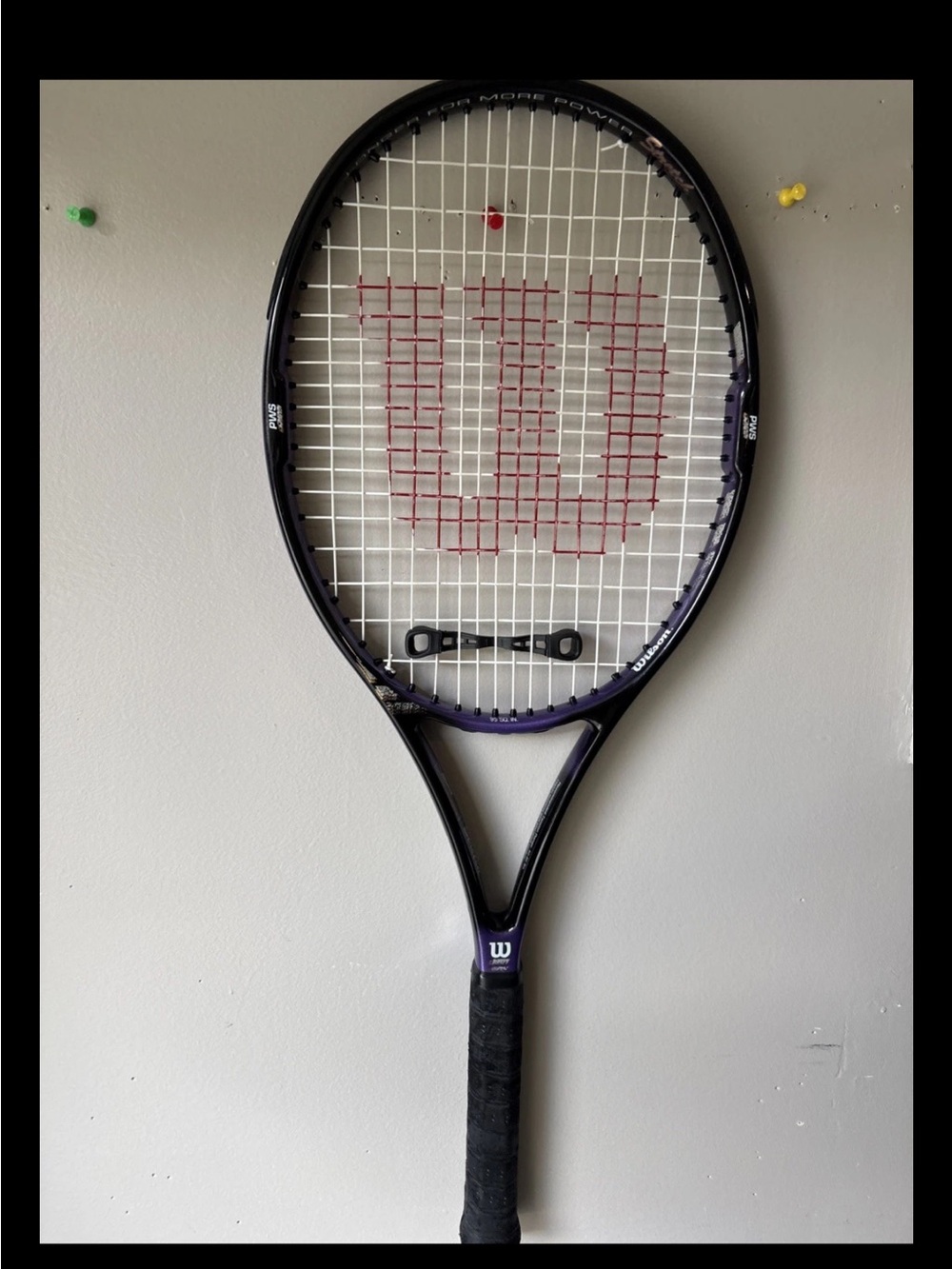 Wilson Aggressor Tennis Racket Graphite 95 High Beam Series 4 1/4 Grip/Cover Inc
